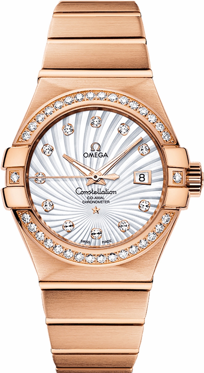 Omega Constellation Self winding Automatic Pearl White Ladies Watch 12355312055001 