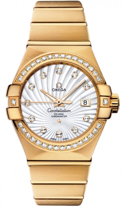 Omega Constellation Self winding Automatic Pearl White Ladies Watch 12355312055002 