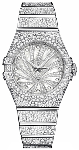 Omega Constellation Self winding Automatic Pearl White Ladies Watch 12355312055007 