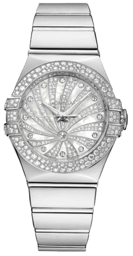 Omega Constellation Self winding Automatic Pearl White Ladies Watch 12355312055011 