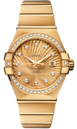 Omega Constellation Self winding Automatic Gold Ladies Watch 12355312058001 