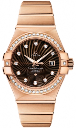 Omega Constellation Self winding Automatic Brown Ladies Watch 12355312063001 