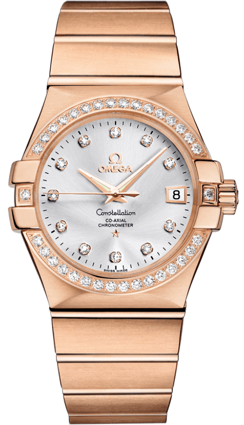 Omega Constellation Self winding Automatic Chronometer Silver Mens Watch 12355352052001 