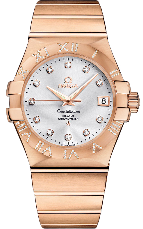 Omega Constellation Self winding Automatic Silver Mens Watch 12355352052003 