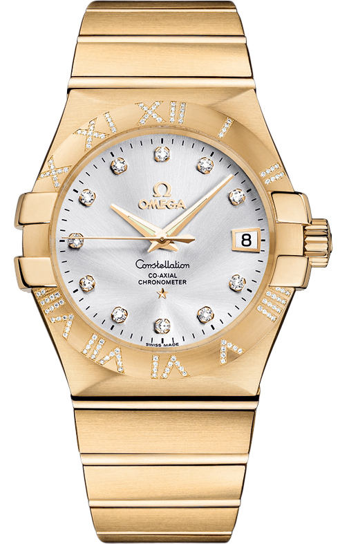 Omega Constellation Self winding Automatic Silver Mens Watch 12355352052004 