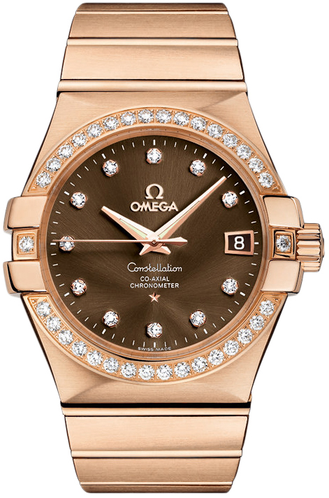 Omega Constellation Self winding Automatic Brown Mens Watch 12355352063001 