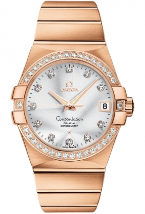 Omega Constellation Self winding Automatic Chronometer Silver Mens Watch 12355382152001 