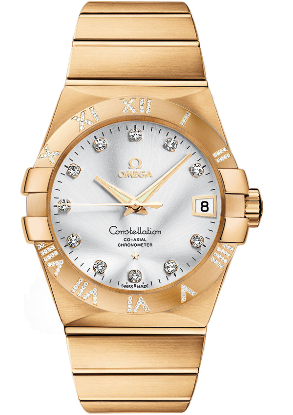 Omega Constellation Self winding Automatic Chronometer Silver Mens Watch 12355382152008 