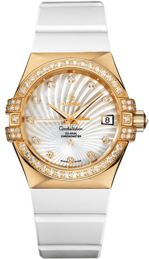 Omega Constellation Self winding Automatic Chronometer White Ladies Watch 12357352055003 