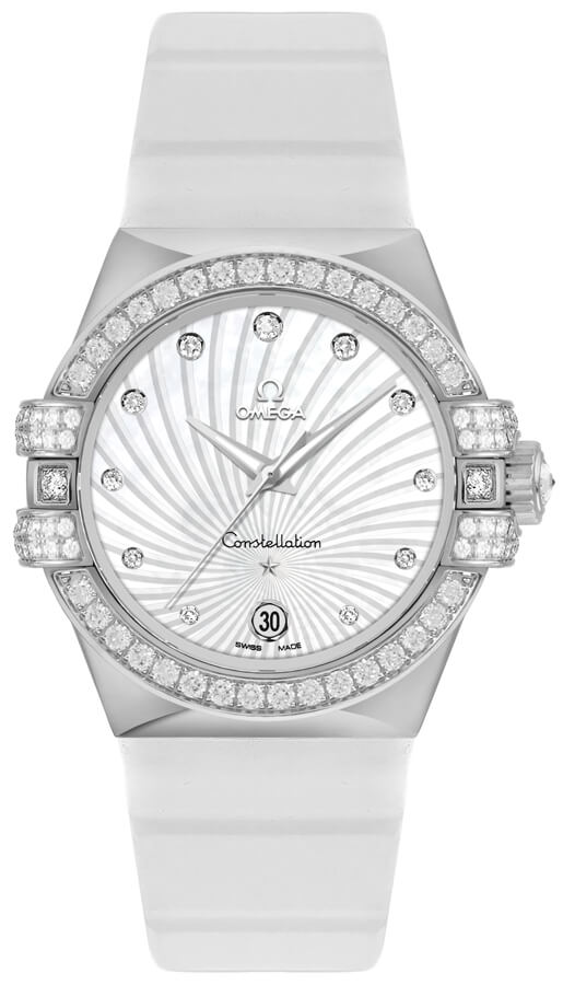 Omega Constellation Self winding Automatic Pearl White Ladies Watch 12357352055005 