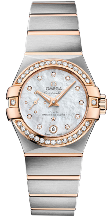 Omega Constellation Self winding Automatic Pearl White Ladies Watch 12725272055001 