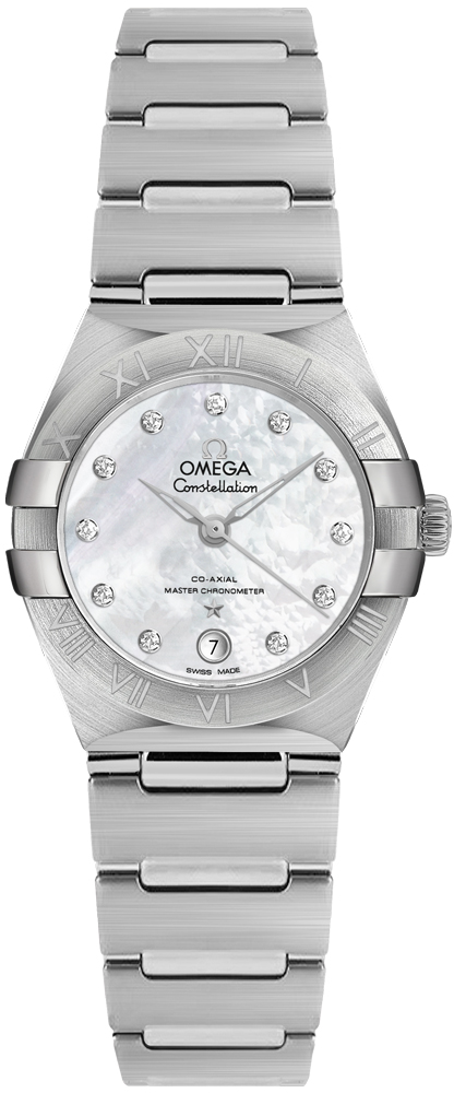 Omega Constellation Self winding Automatic Chronometer Pearl White Watch 13110292055001 