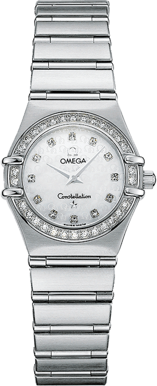 Omega Constellation Battery Operated Quartz White Ladies Watch 14607500 