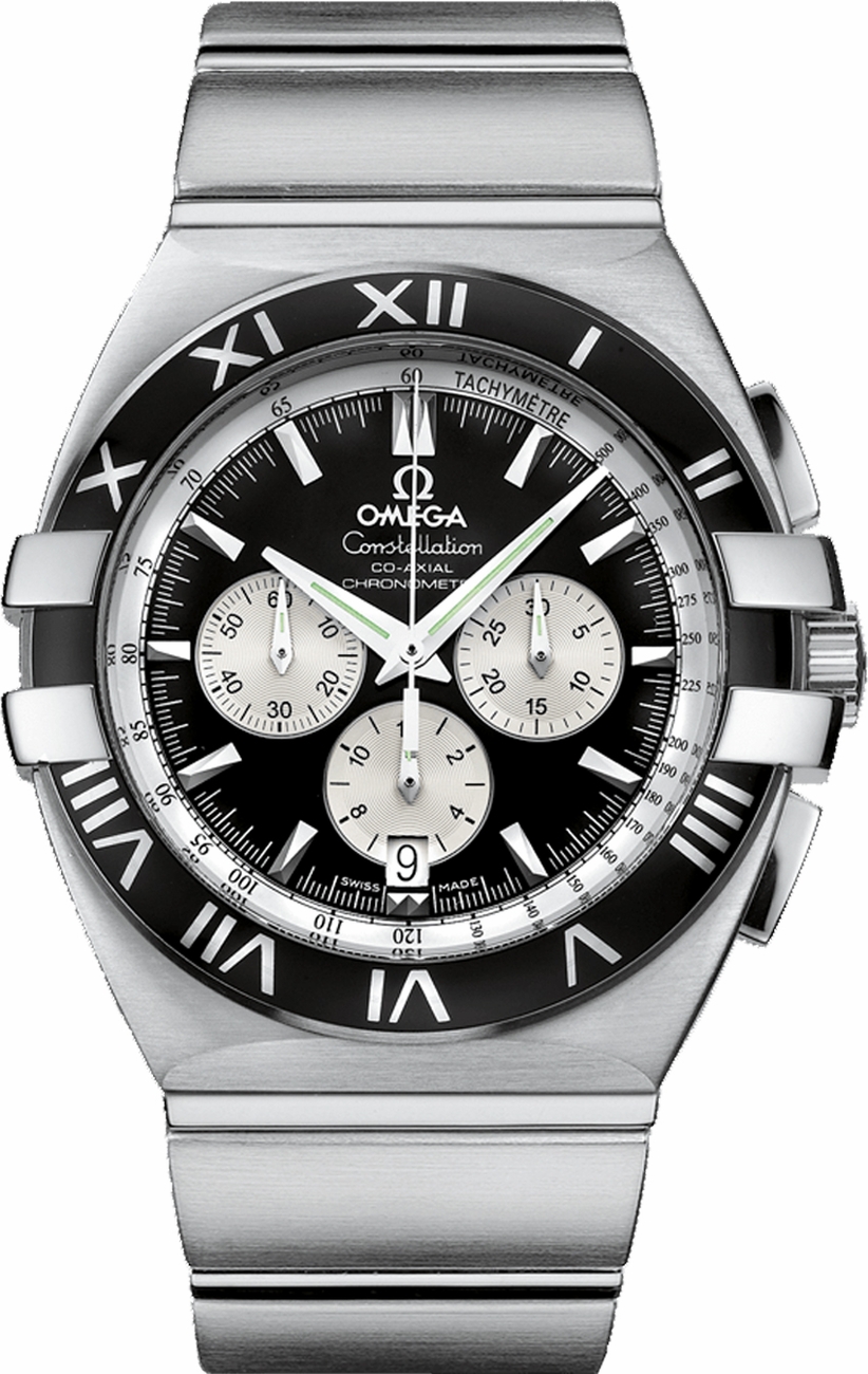 Omega Constellation Self winding Automatic Chronometer Black Mens Watch 15195100 