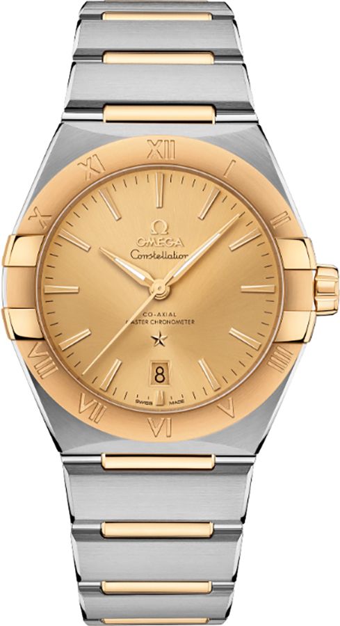 Omega Constellation Self Winding Automatic Champagne Mens Watch 13120392008001 
