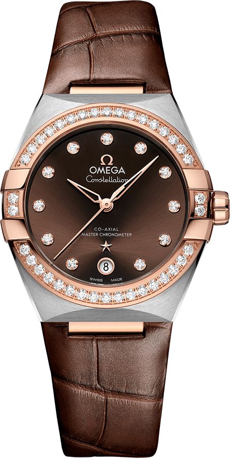 Omega Constellation Self Winding Automatic Brown Unisex Watch 13128362063001 