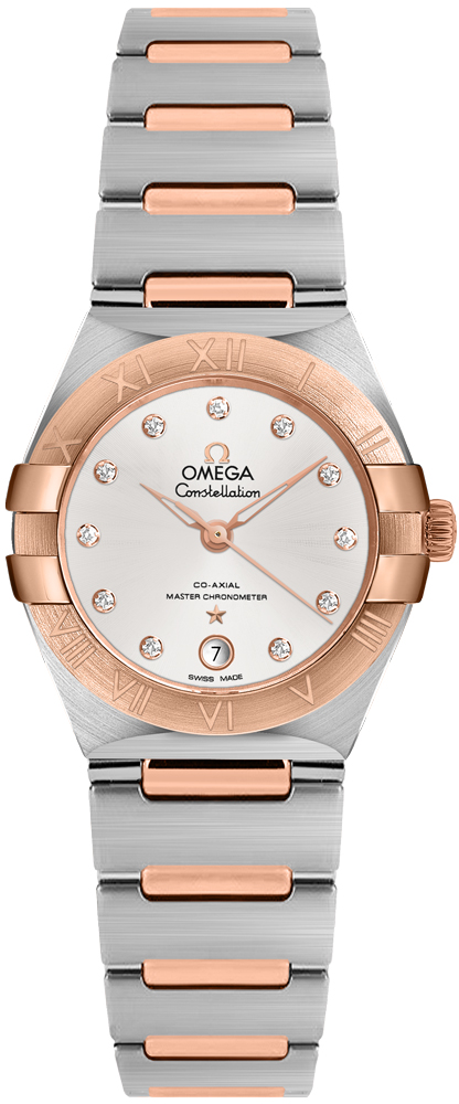 Omega Constellation Self winding Automatic Chronometer Silver Ladies Watch 13120292052001 