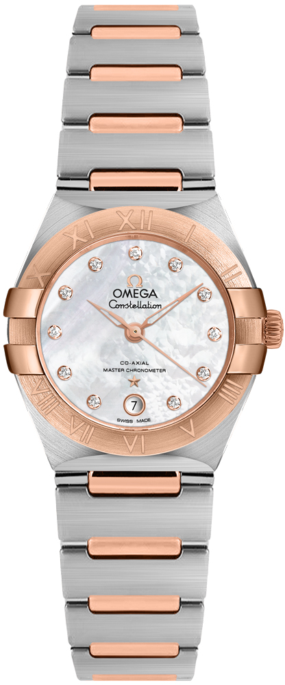 Omega Constellation Self winding Automatic Chronometer Pearl White Ladies Watch 13120292055001 