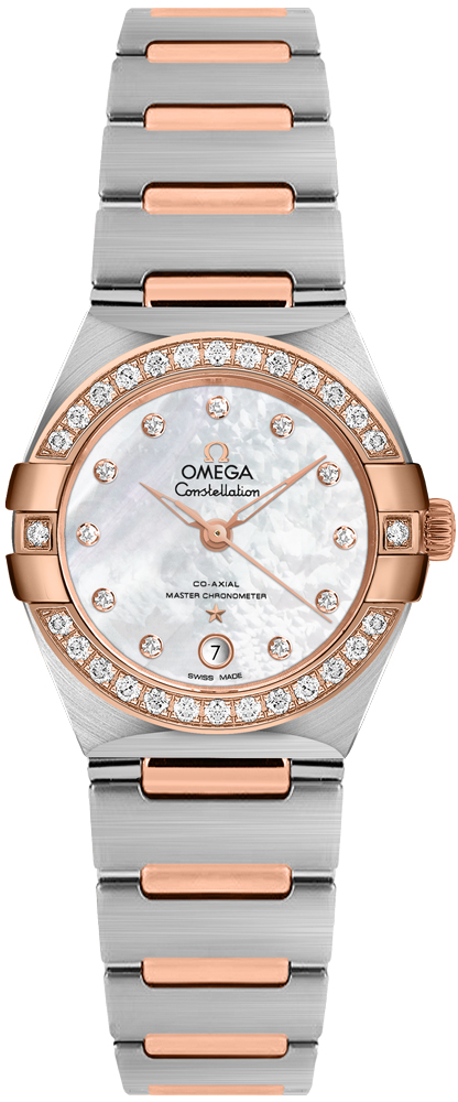 Omega Constellation Self winding Automatic Chronometer Pearl White Ladies Watch 13125292055001 