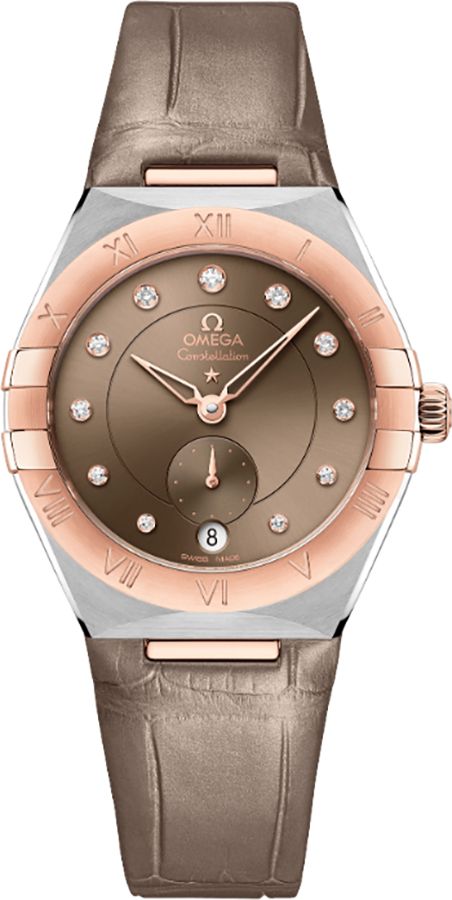 Omega Constellation Self Winding Automatic Brown Ladies Watch 13123342063001 