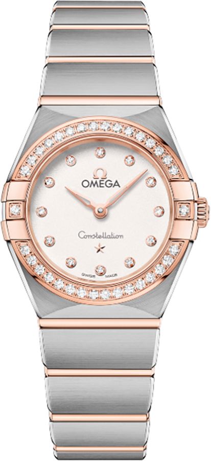 Omega Constellation Battery Operated Quartz Silver Ladies Watch 13125256052001 