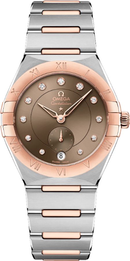 Omega Constellation Self Winding Automatic Brown Ladies Watch 13120342063001 