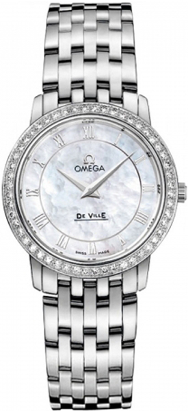 Omega De Ville White Ladies Watch 41315276005001 
