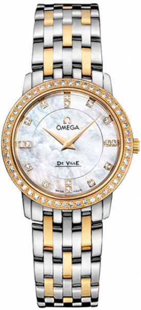 Omega De Ville White Ladies Watch 41325276055001 