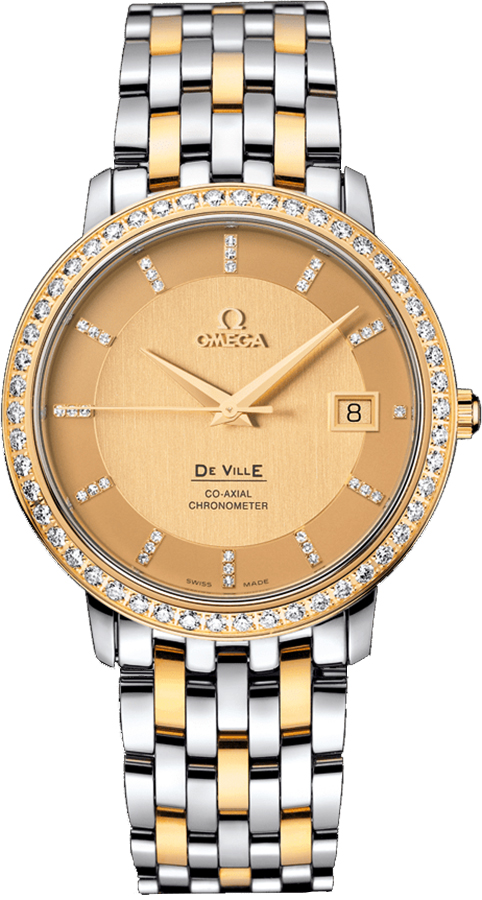 Omega De Ville Self winding Automatic Chronometer Champagne Mens Watch 41325372058001 