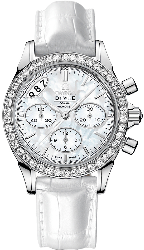Omega De Ville Self winding Automatic White Ladies Watch 42218355005002 
