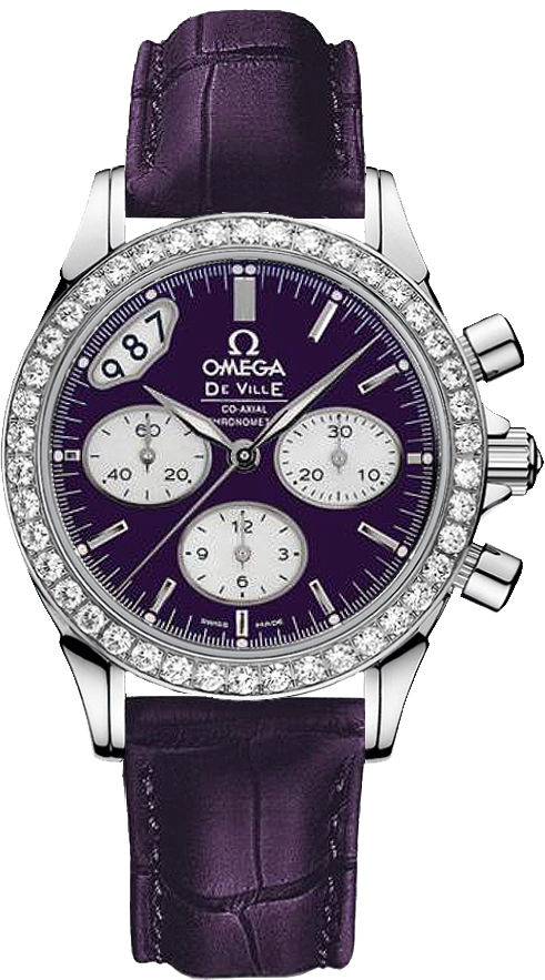Omega De Ville Self winding Automatic Chronometer Purple Watch 42218355010001 