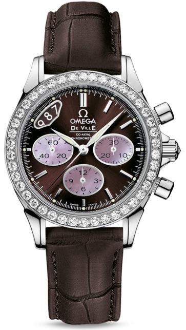 Omega De Ville Brown Ladies Watch 42218355013001 