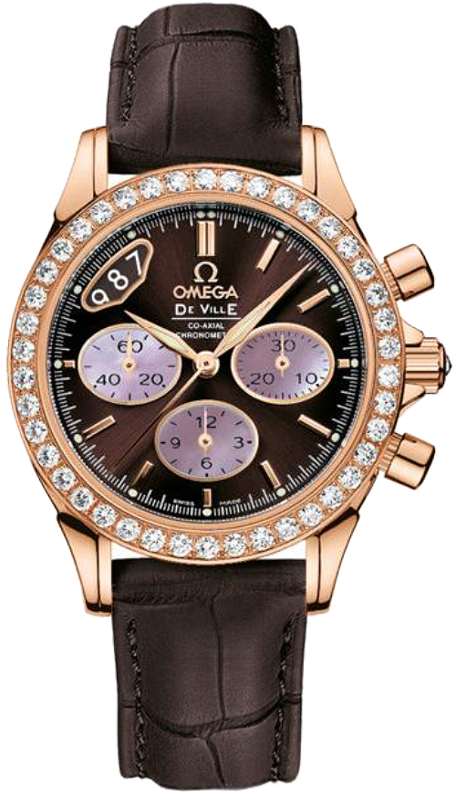 Omega De Ville Brown Ladies Watch 42258355013001 