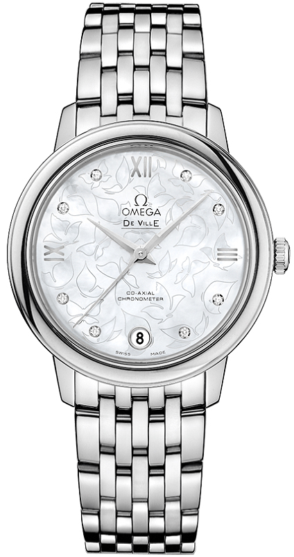 Omega De Ville White Ladies Watch 42410332055001 