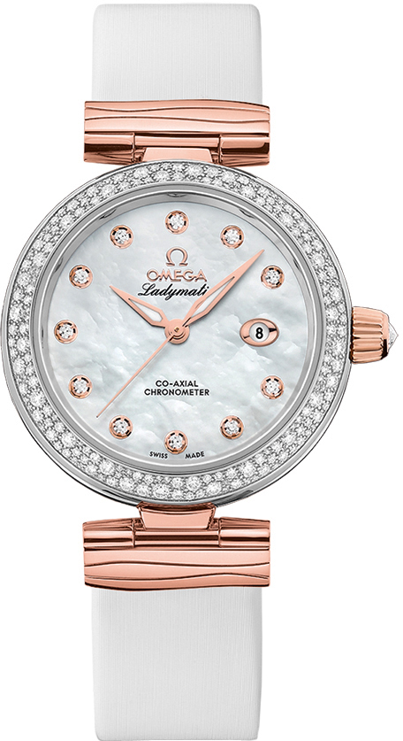 Omega De Ville Self winding Automatic Pearl White Ladies Watch 42527342055004 