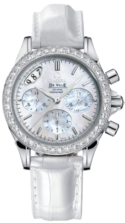 Omega De Ville Pearl White Ladies Watch 48777036 
