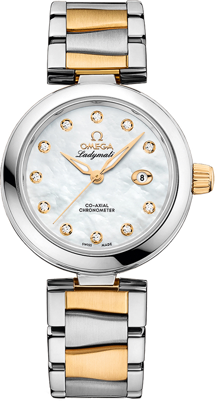 Omega De Ville Self winding Automatic Pearl White Ladies Watch 42520342055003 
