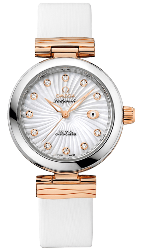 Omega De Ville Self winding Automatic Chronometer Pearl White Ladies Watch 42522342055001 
