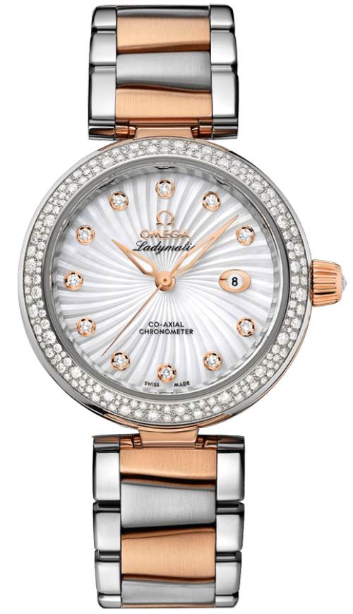 Omega De Ville Self winding Automatic Chronometer Pearl White Ladies Watch 42525342055001 