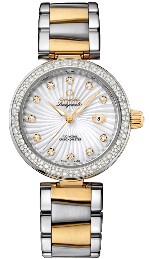 Omega De Ville Self winding Automatic Pearl White Ladies Watch 42525342055002 