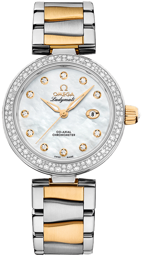 Omega De Ville Self winding Automatic Pearl White Ladies Watch 42525342055003 