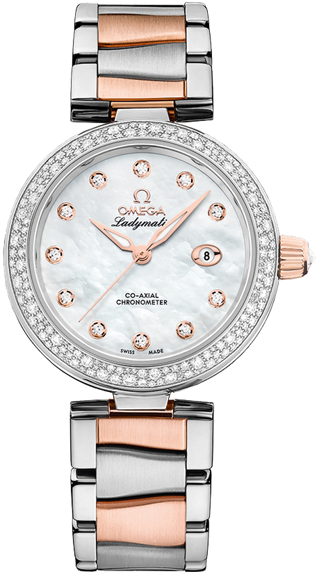 Omega De Ville Self winding Automatic Pearl White Ladies Watch 42525342055004 