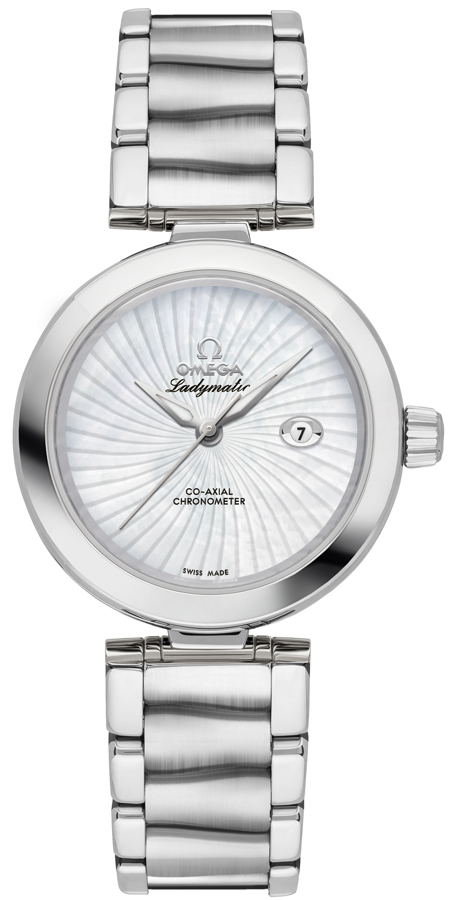 Omega De Ville Self winding Automatic Pearl White Ladies Watch 42530342005001 
