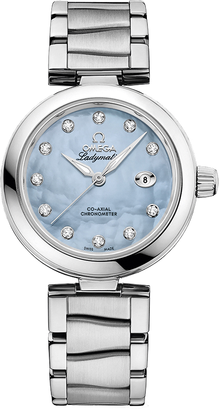 Omega De Ville Self winding Automatic Blue Ladies Watch 42530342057003 