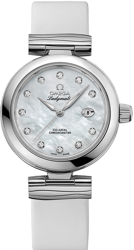 Omega De Ville Self winding Automatic Pearl White Ladies Watch 42532342055002 