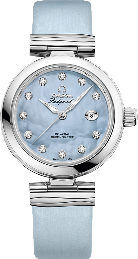 Omega De Ville Self winding Automatic Blue Ladies Watch 42532342057003 