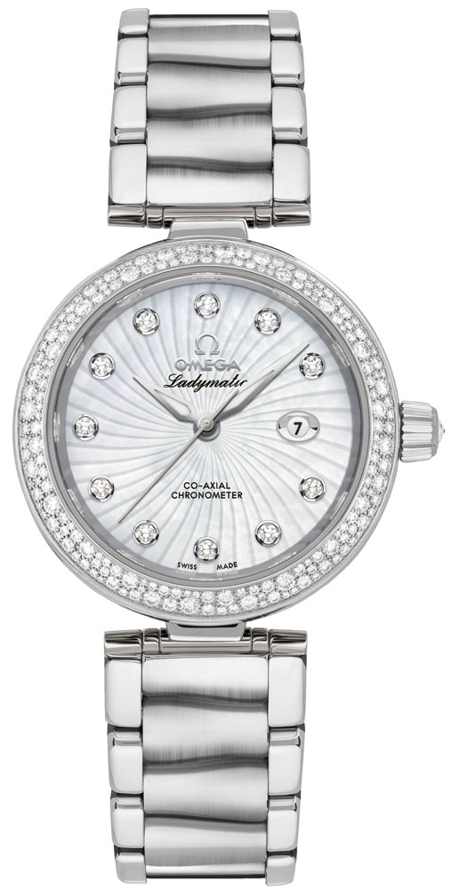Omega De Ville Self winding Automatic Pearl White Ladies Watch 42535342055001 