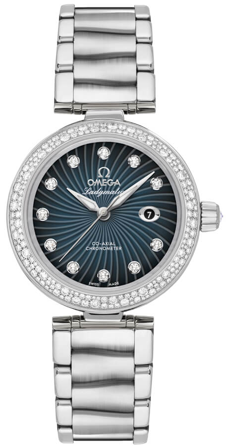 Omega De Ville Self winding Automatic Chronometer Blue Ladies Watch 42535342056001 