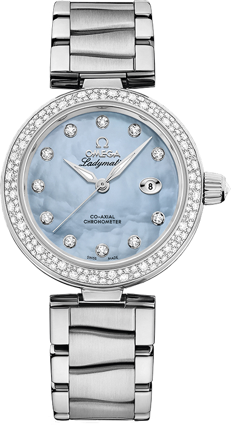 Omega De Ville Self winding Automatic Blue Ladies Watch 42535342057003 