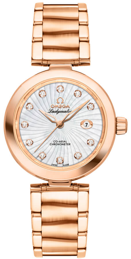 Omega De Ville Self winding Automatic Pearl White Ladies Watch 42560342055001 